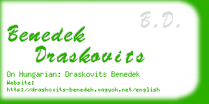 benedek draskovits business card